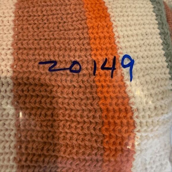 Madewell Striped Grandfield Tie-Strap Sweater Tank Rust White Green Size XS - Picture 9 of 9